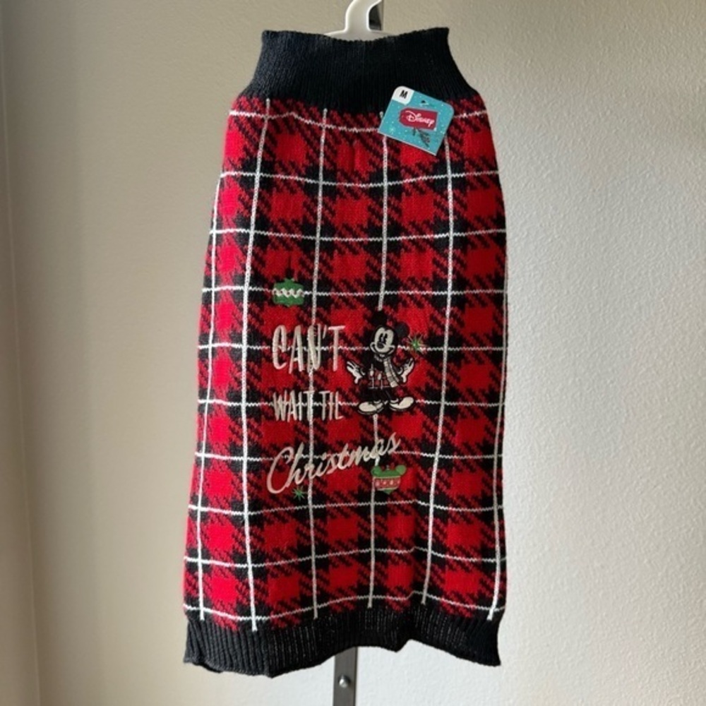 NWT Disney Mickey Mouse “Can’t Wait Til Christmas” dog sweater size medium